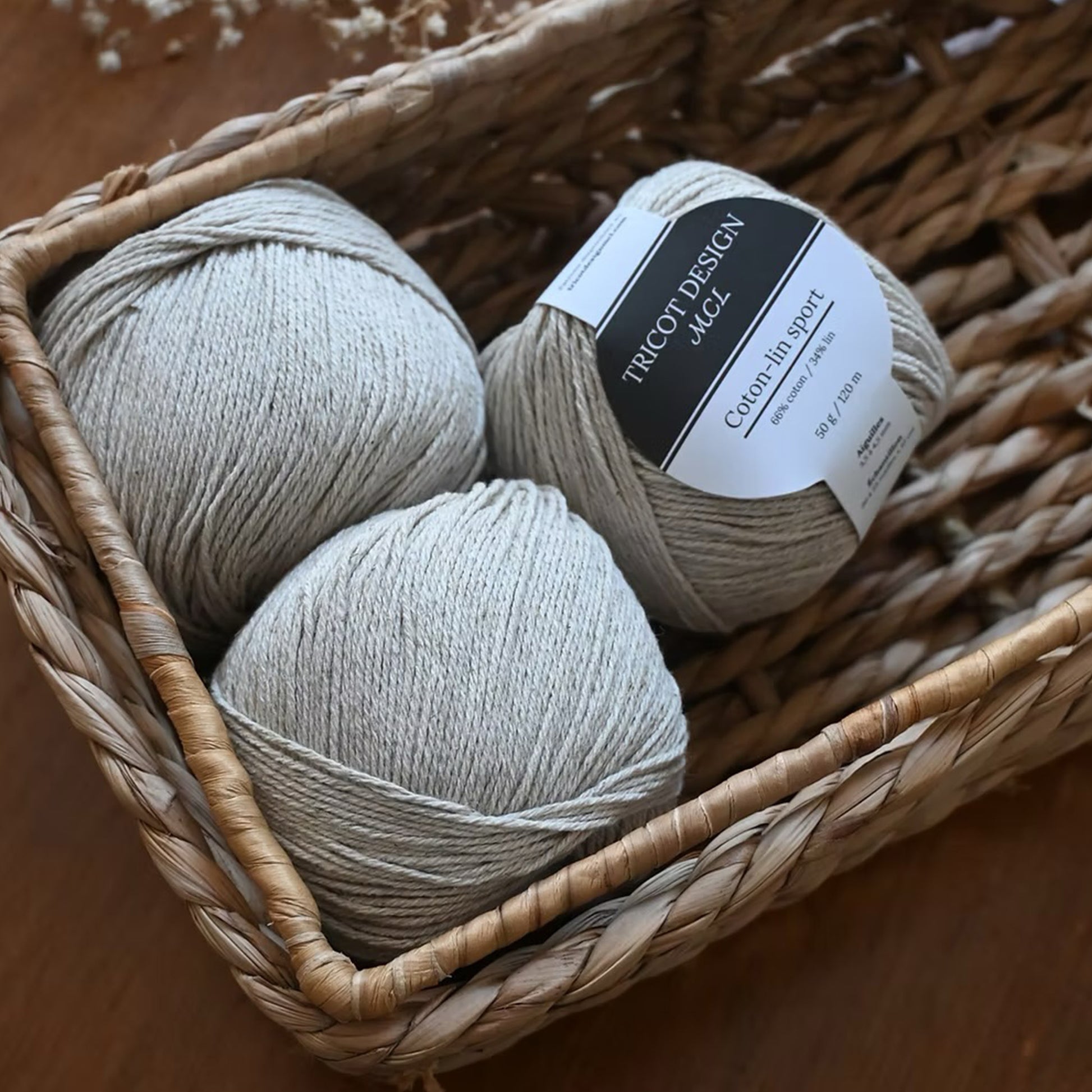 Pelotes de Coton Lin Sport de Tricot Design MCL (Marie-Christine Lévesque) coloris Linaceae