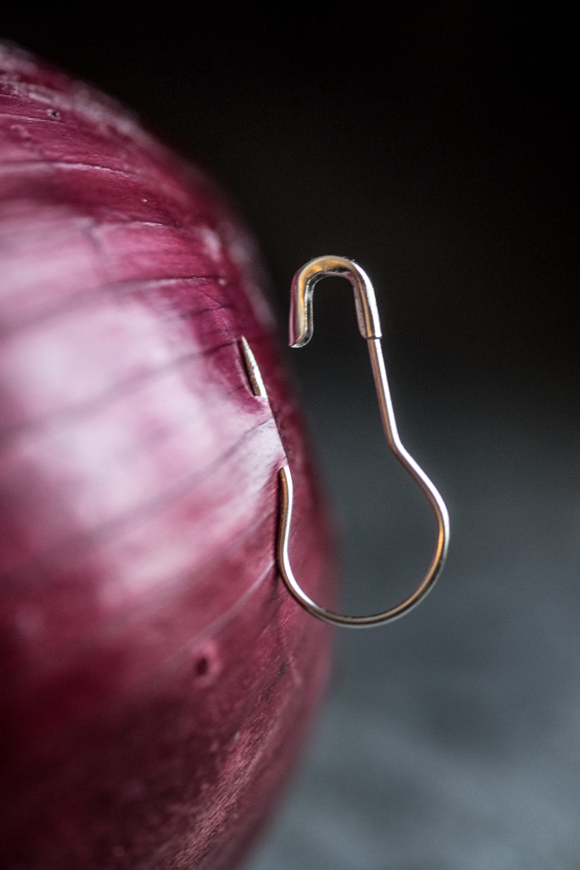 Boîte de marqueurs de mailles amovibles type ampoule coloris nickel Nickel Plated Bulb Pins de Merchant & Mills