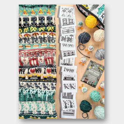 Doodle Card Deck de Pacific Knits Co, modèle New York (foil pack)