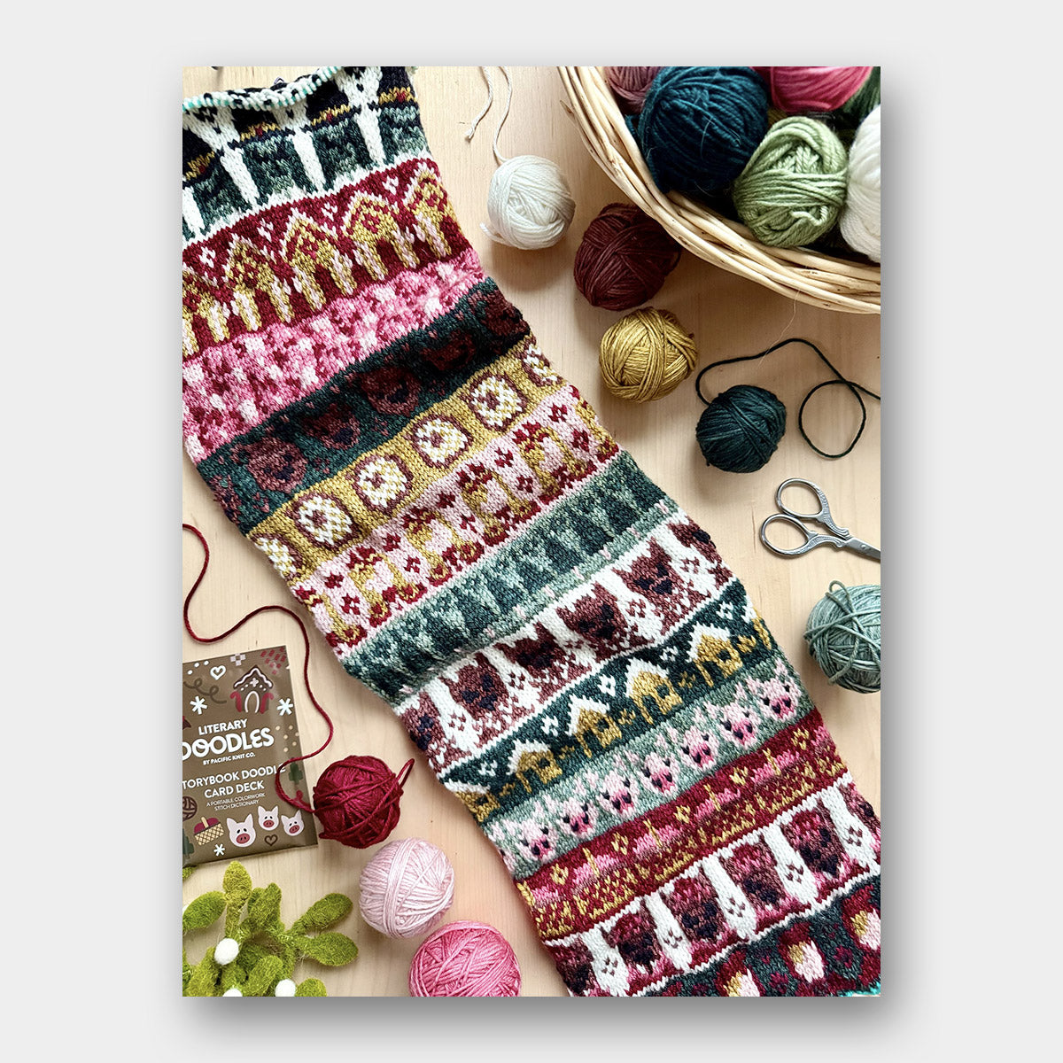 Doodle Card Deck de Pacific Knits Co, modèle Storybook (foil pack)