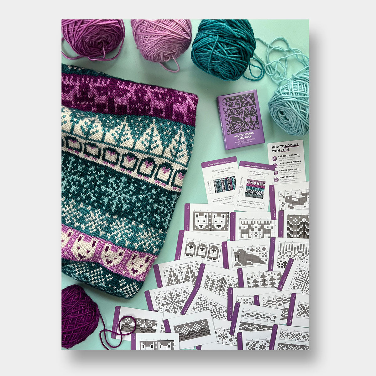 Doodle Card Deck de Pacific Knits Co, modèle Arctic (expansion pack)