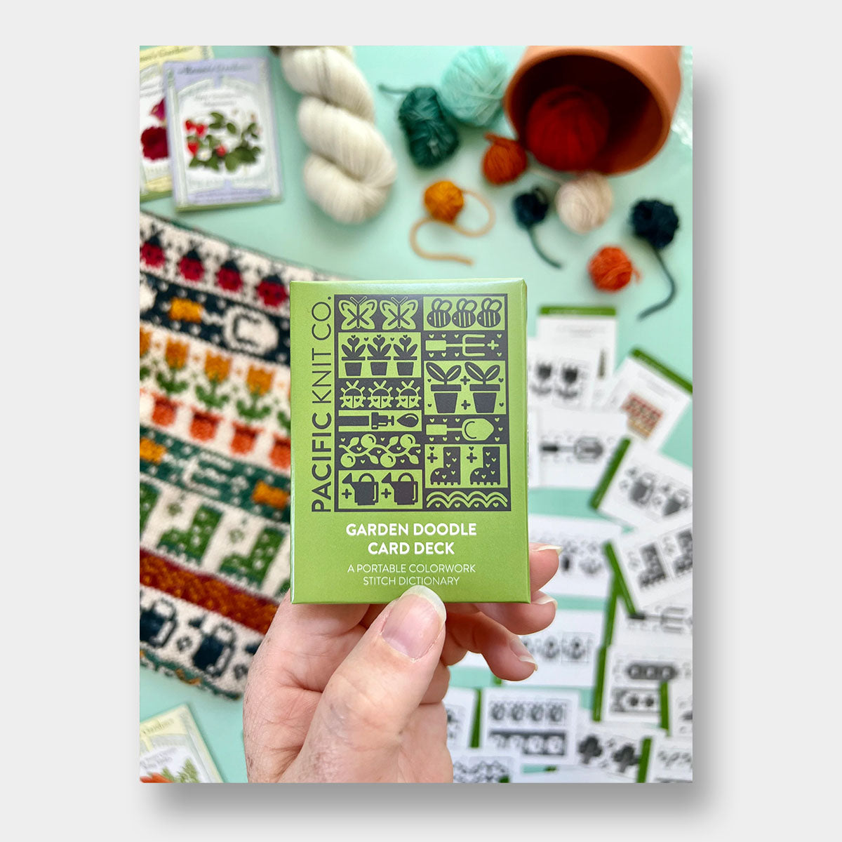 Doodle Card Deck de Pacific Knits Co, modèle Garden (expansion pack)