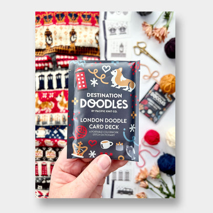 Doodle Card Deck de Pacific Knits Co, modèle London (foil pack)