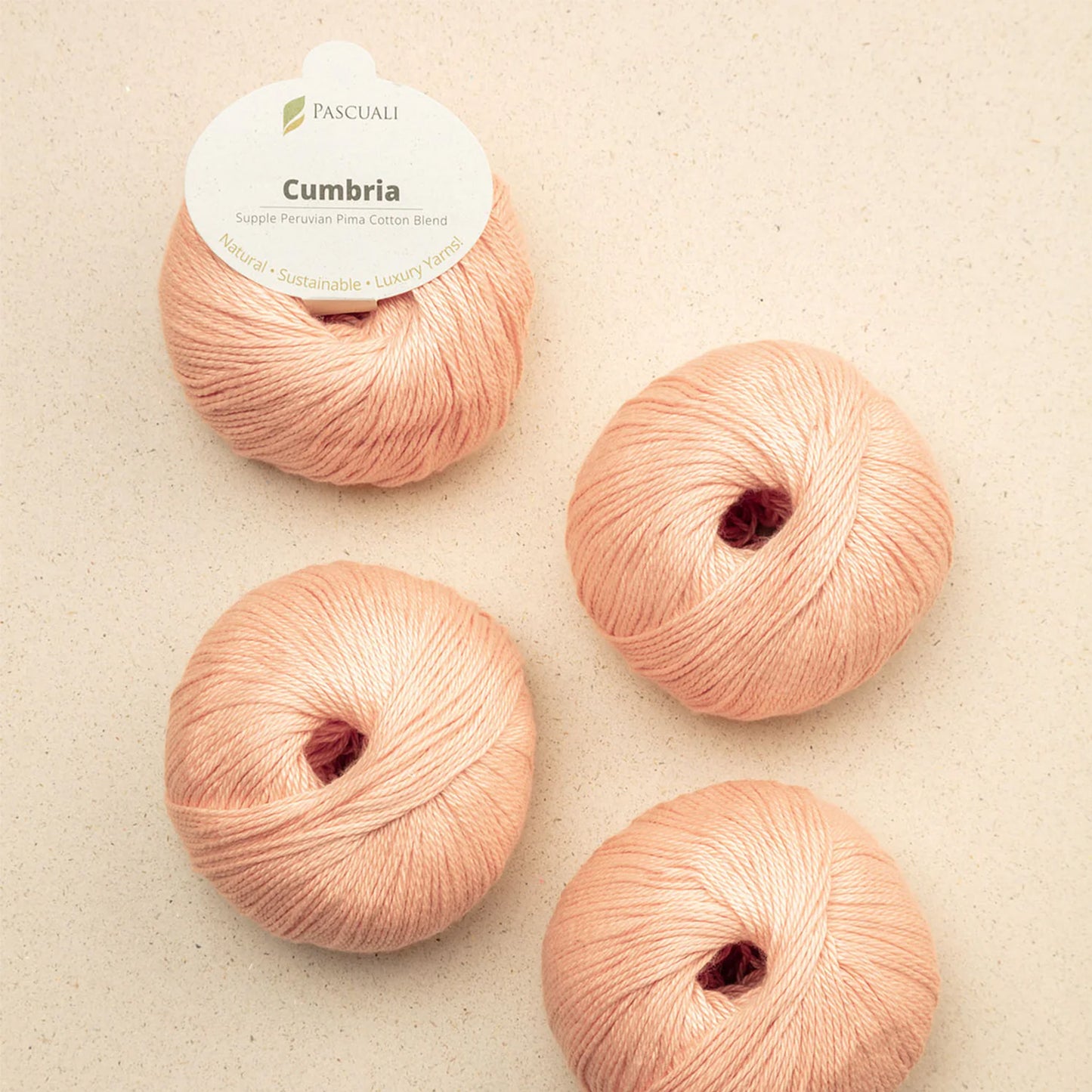 Pelote de Cumbria de Pascuali, coloris 307 Abricot