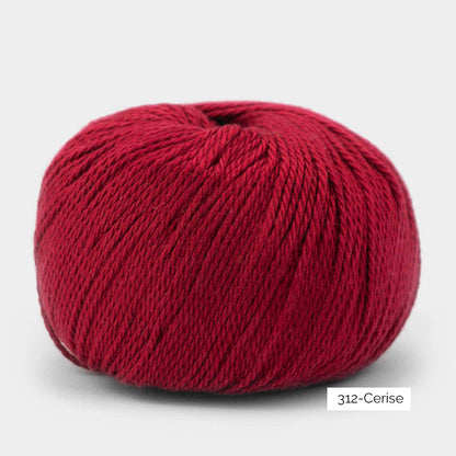 Pelote de Cumbria de Pascuali, mélange de coton pima et viscose de bambou, coloris 312 Cerise