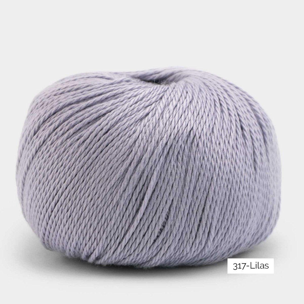 Pelote de Cumbria de Pascuali, mélange de coton pima et viscose de bambou, coloris 317 Lilas