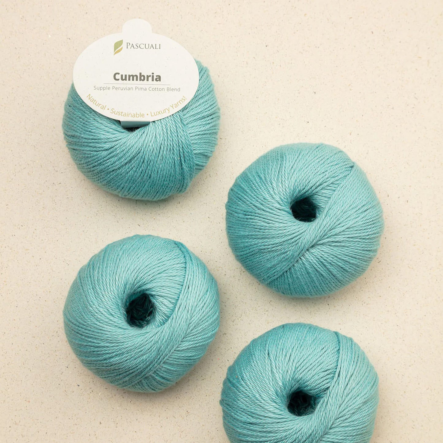 Pelote de Cumbria de Pascuali, coloris 319 Aigue-Marine