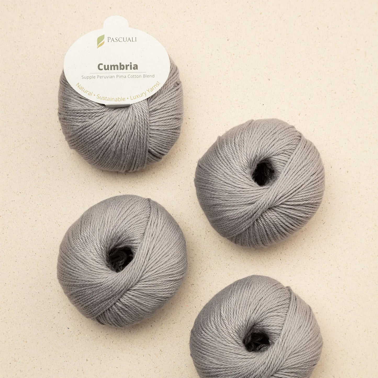 Pelote de Cumbria de Pascuali, coloris 333 Gris Clair