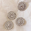 Lot de 4 boutons rosace avec strass pour le cardigan April de Petite Knit