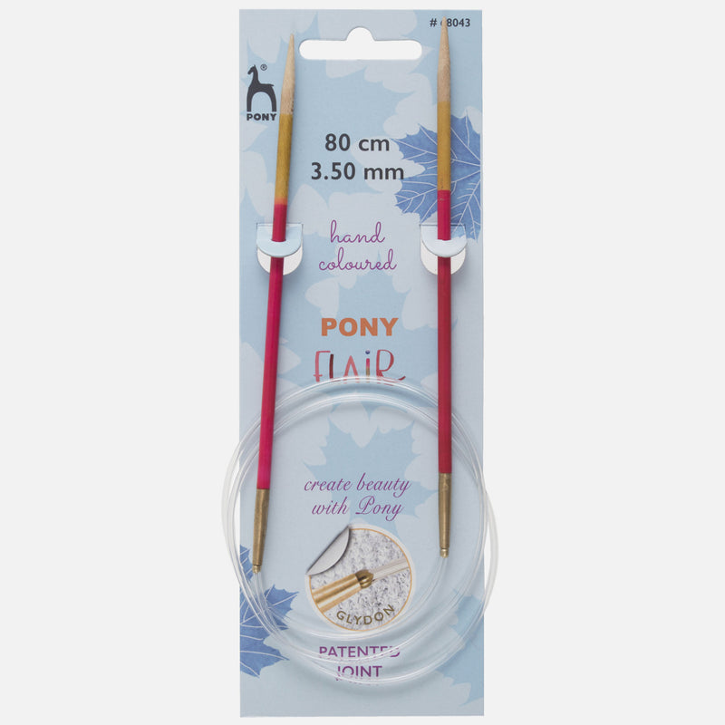 Aiguilles Circulaires Fixes Flair 80 cm - Pony