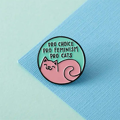 Pin's de Punky Pins modèle Pro Choice Pro Feminism Pro Cats