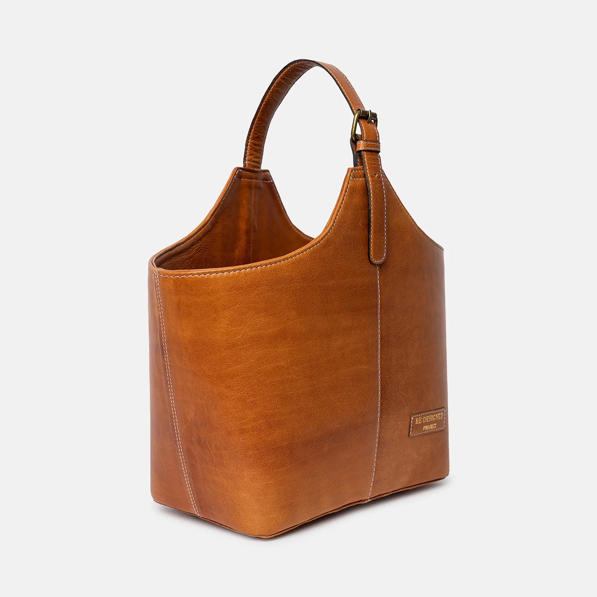 Panier rigide "bucket bag" P071 de Re:Designed coloris Burned Tan