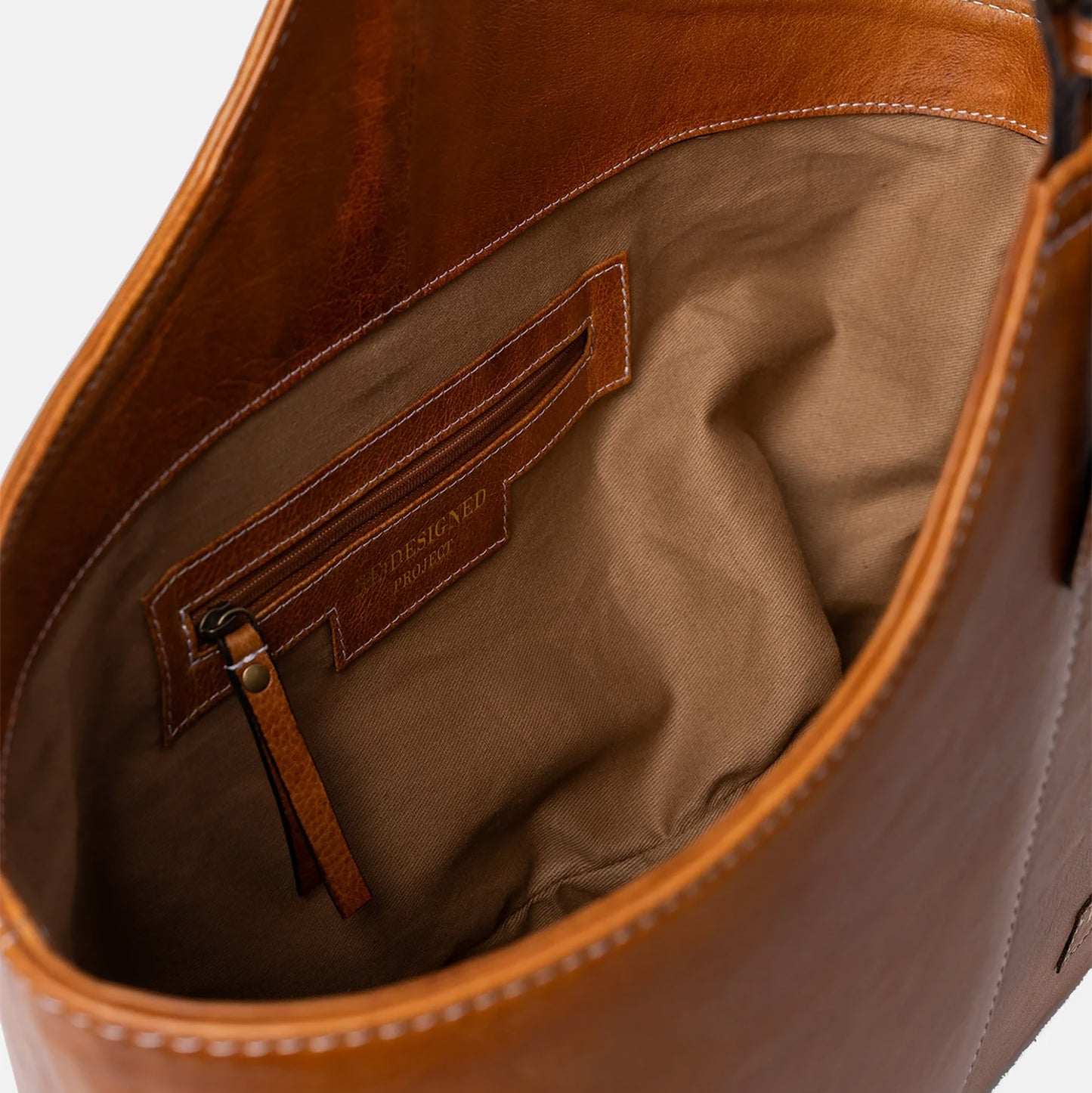 Panier rigide "bucket bag" P071 de Re:Designed coloris Burned Tan