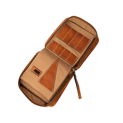 Pochette pour aiguilles circulaires interchangeables P083 de Re:Designed coloris Burned Tan