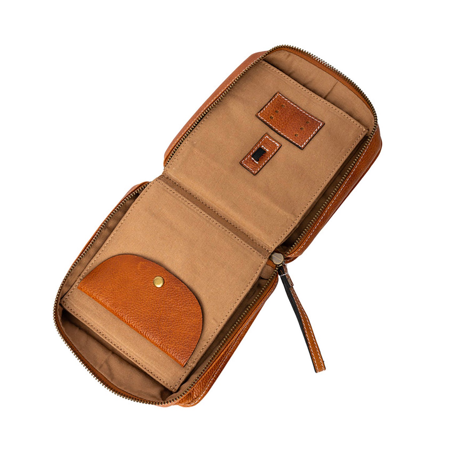 Pochette pour aiguilles circulaires interchangeables P083 de Re:Designed coloris Burned Tan