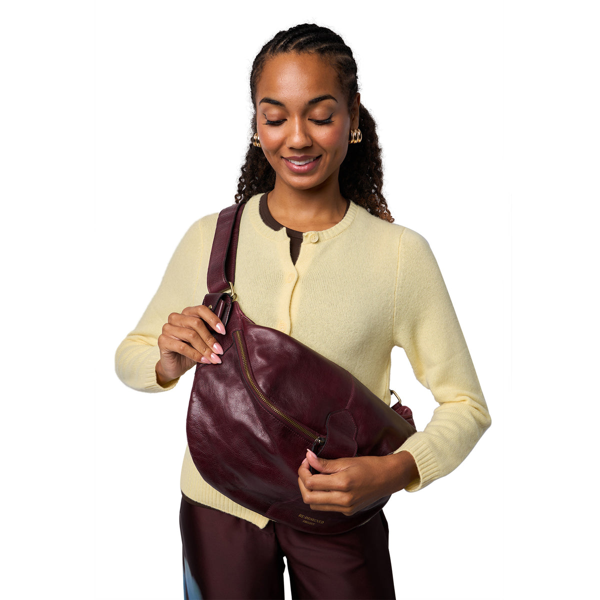 Sac à projet nomade P096 de Re:Designed coloris Dark Cherry