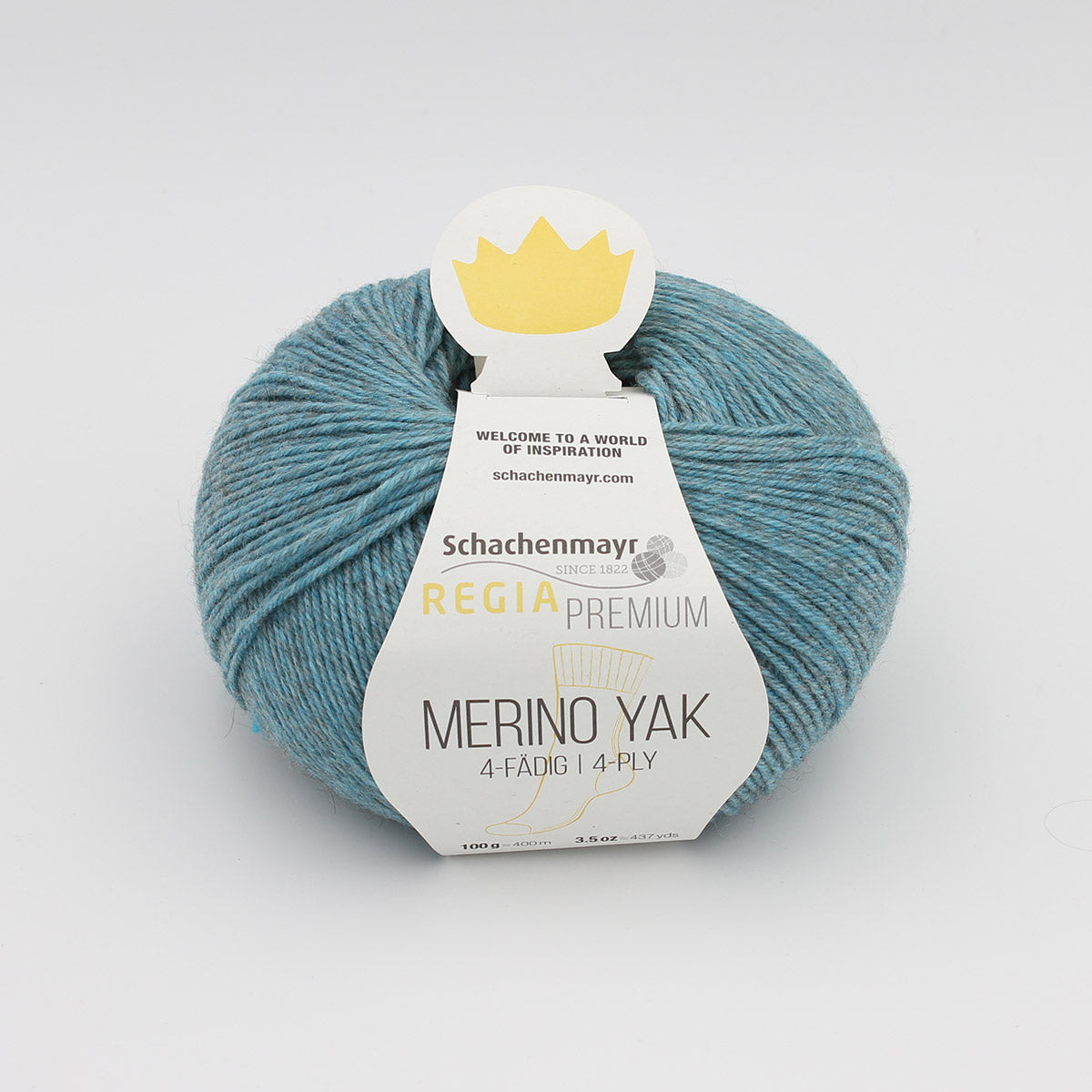 Une pelote de Regia Premium Merino Yak coloris Mers du Sud