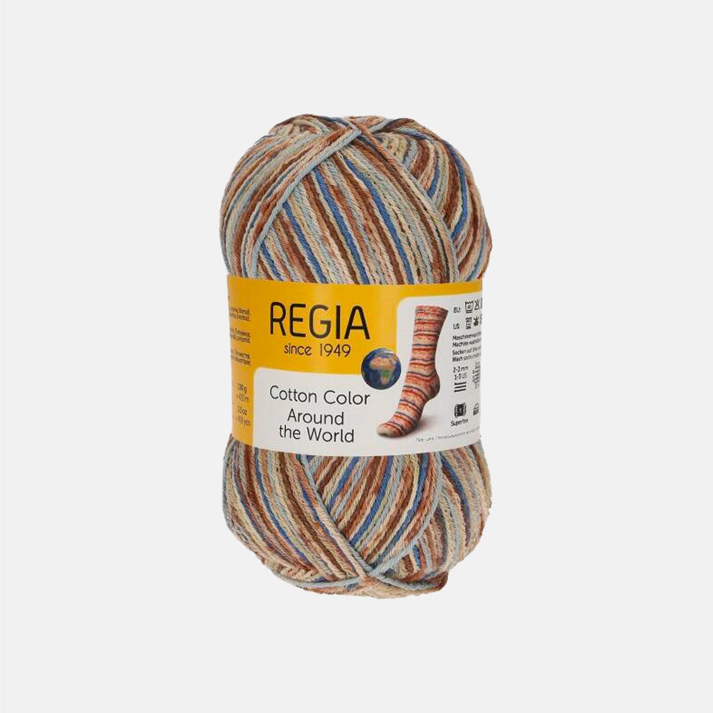 Pelote de Cotton Color de Regia, série Around The World, coloris 2414 Egypt