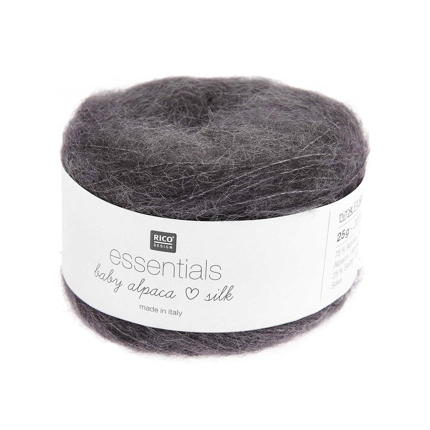 Cake de Baby Alpaca Loves Silk de Rico Design, coloris 03 Grey