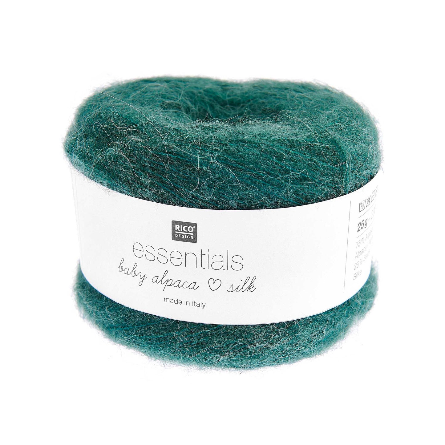 Cake de Baby Alpaca Loves Silk de Rico Design, coloris 05 Petrol