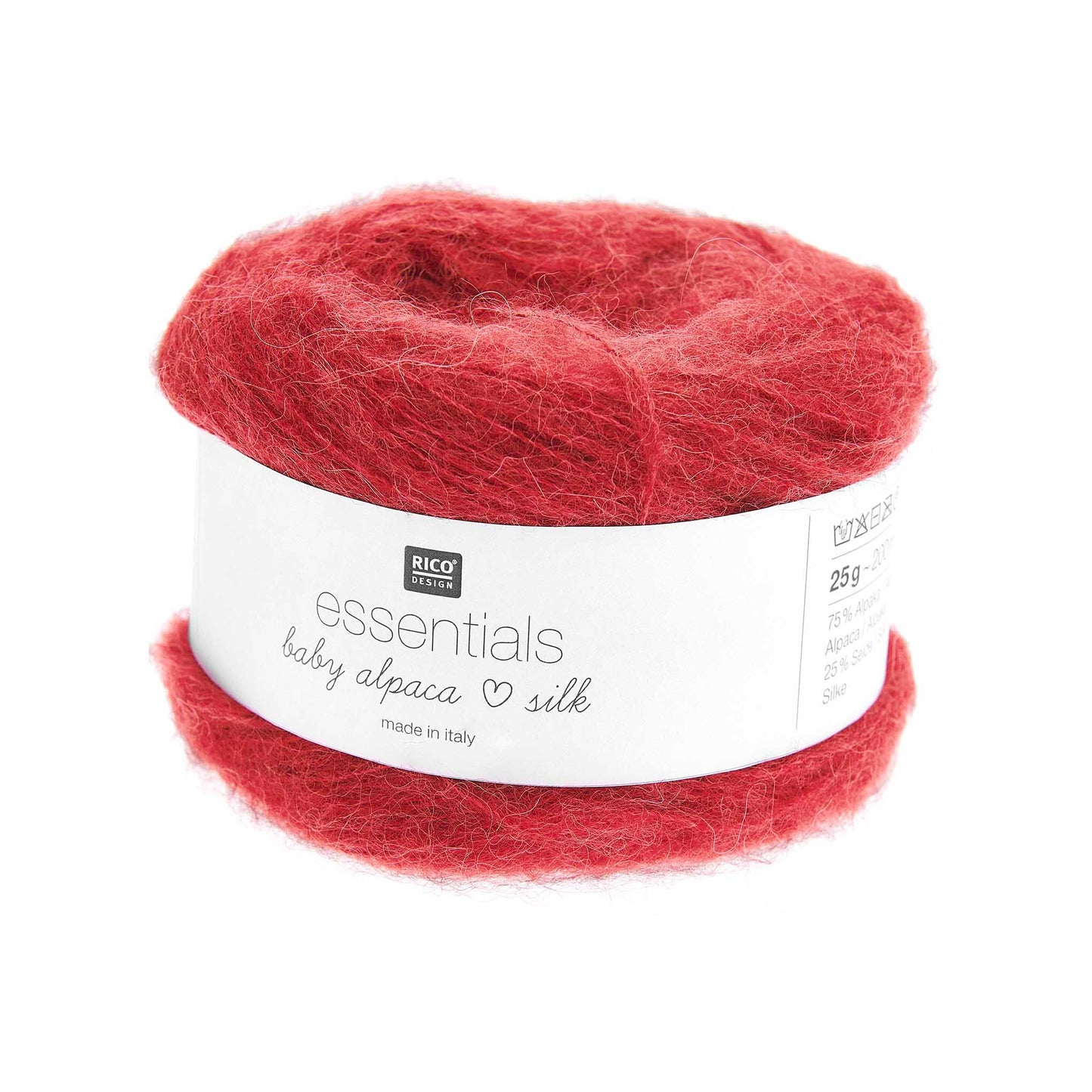Cake de Baby Alpaca Loves Silk de Rico Design, coloris 08 Cherry