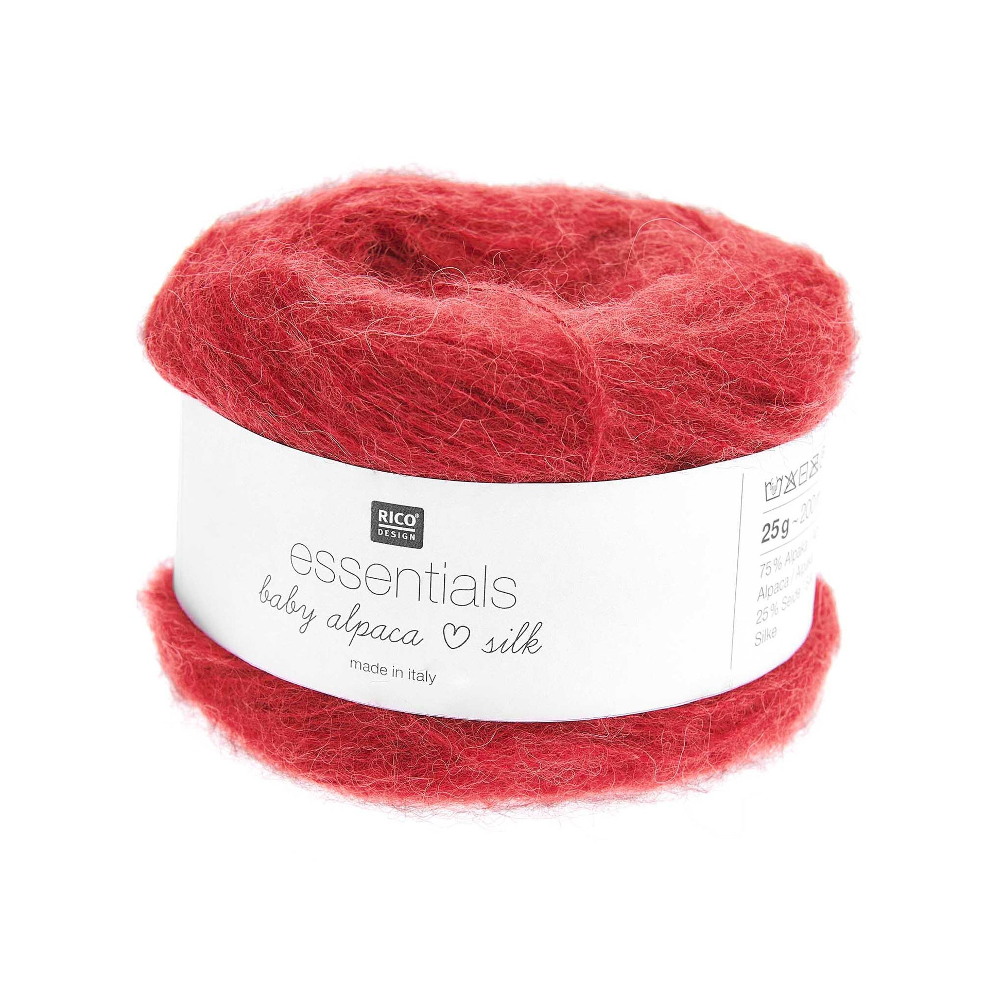Cake de Baby Alpaca Loves Silk de Rico Design, coloris 08 Cherry