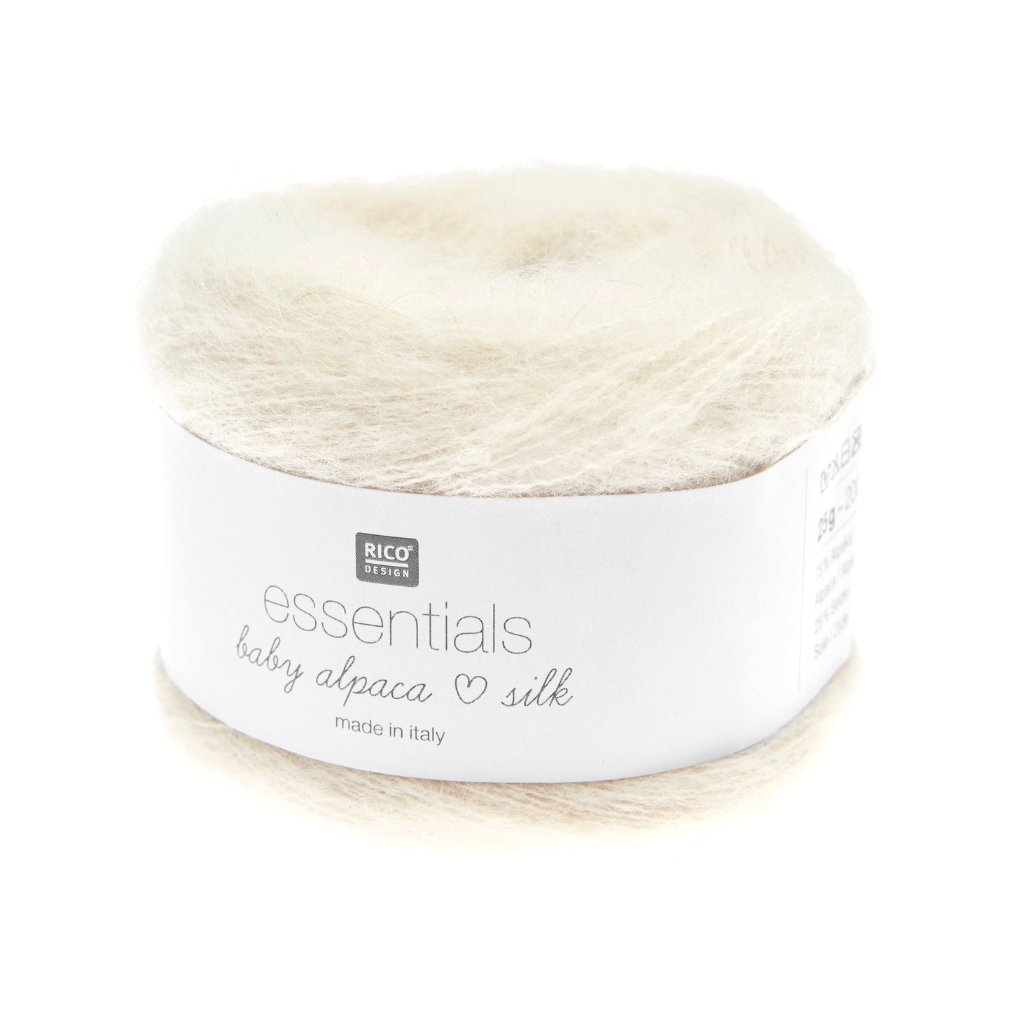 Cake de Baby Alpaca Loves Silk de Rico Design, coloris 13 Cream