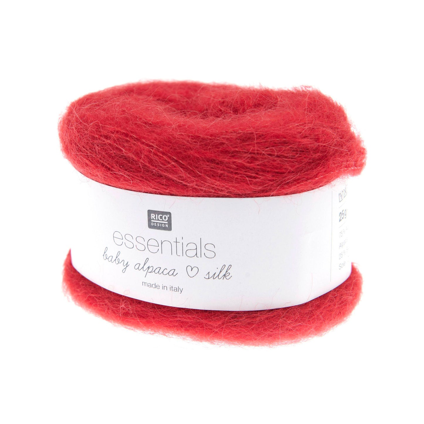 Cake de Baby Alpaca Loves Silk de Rico Design, coloris 15 Red