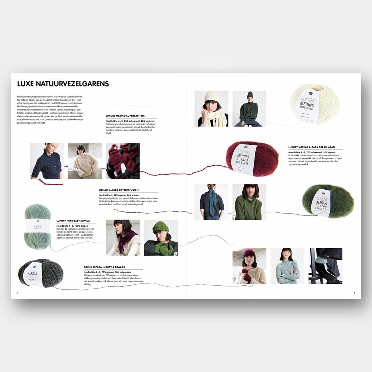 Catalogue de tricot Rico Design Luxury Knits, Soft Natural Fibres