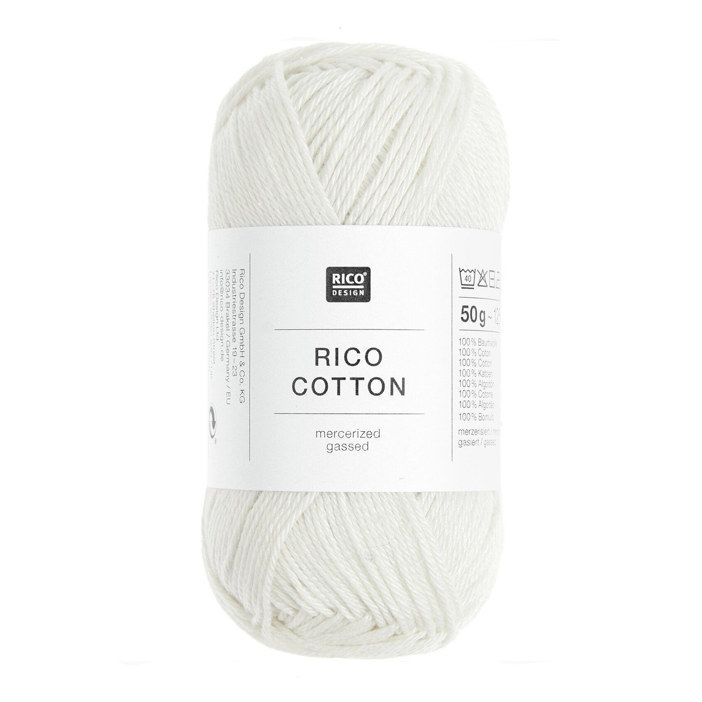 Pelote de Cotton de Rico Design coloris 000 Blanc