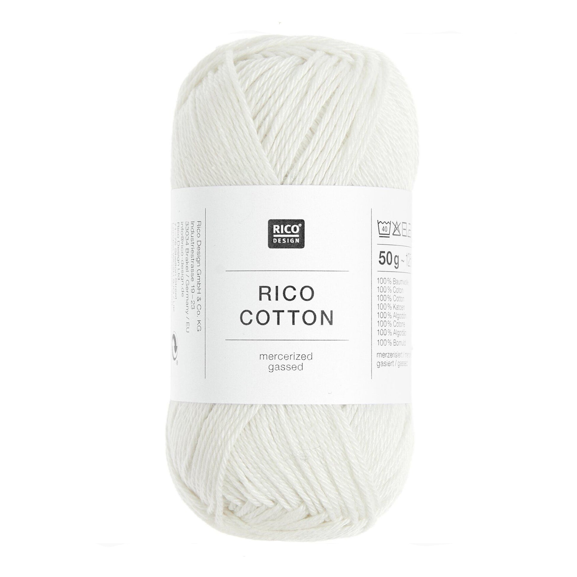 Pelote de Cotton de Rico Design coloris 000 Blanc