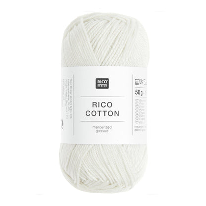 Pelote de Cotton de Rico Design coloris 000 Blanc
