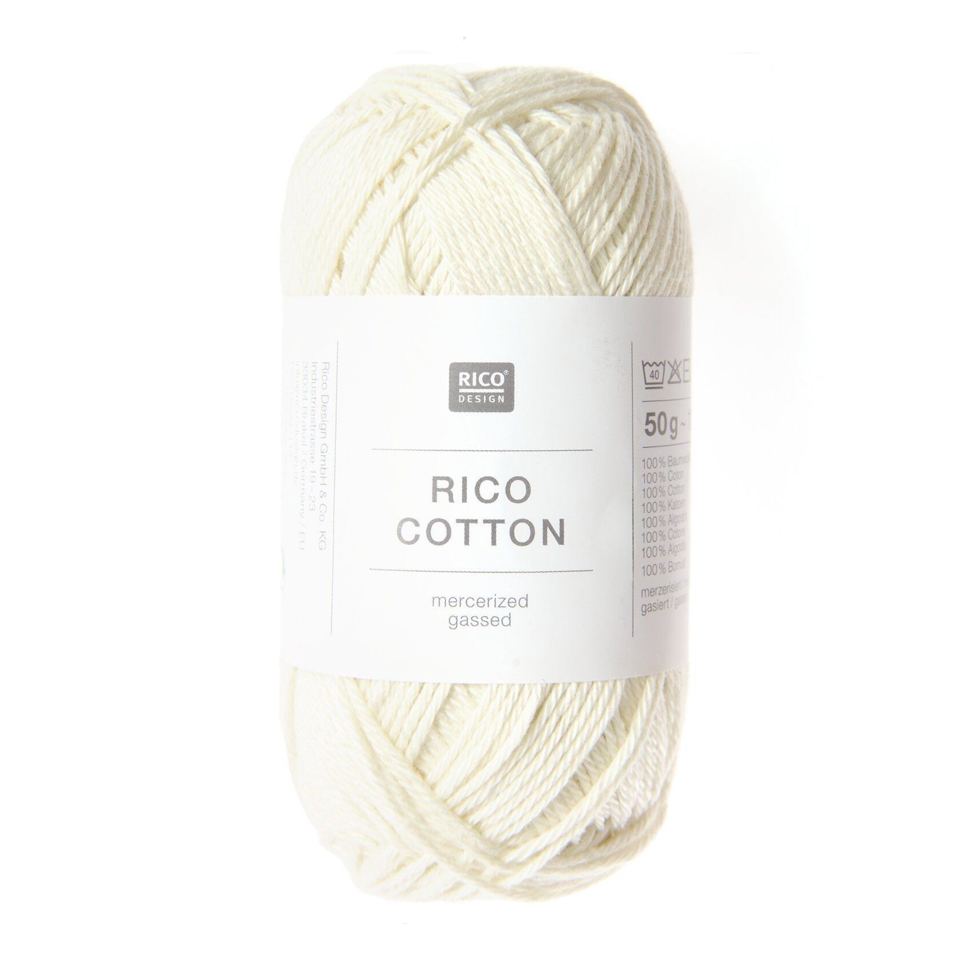 Pelote de Cotton de Rico Design coloris 001 Crème