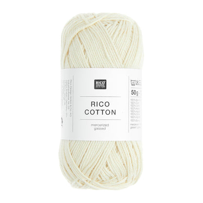 Pelote de Cotton de Rico Design coloris 002 Ivoire