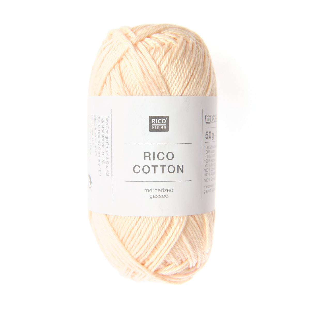 Pelote de Cotton de Rico Design coloris 200 Poudre