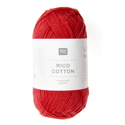 Pelote de Cotton de Rico Design coloris 207 Rouge