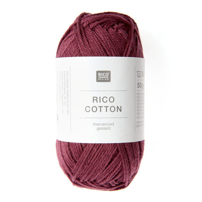 Pelote de Cotton de Rico Design coloris 210 Bordeaux
