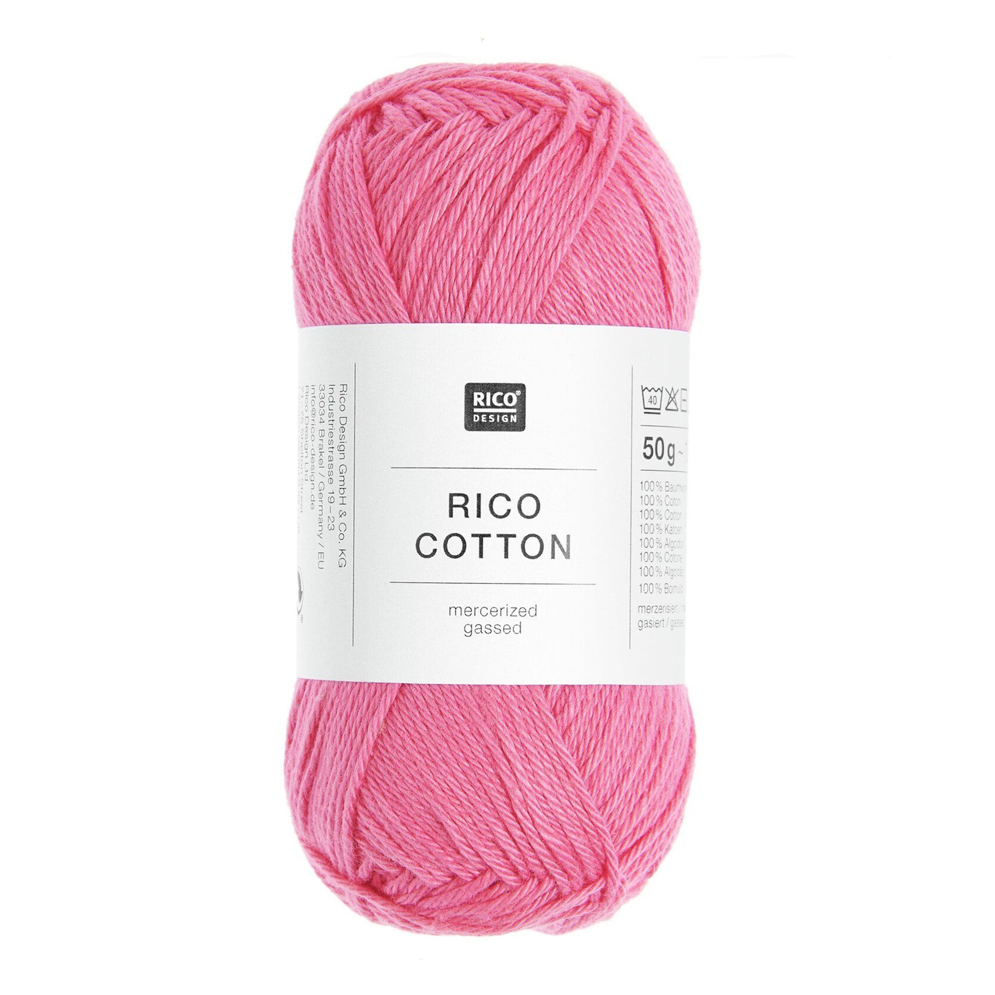 Pelote de Cotton de Rico Design coloris 301 Rose