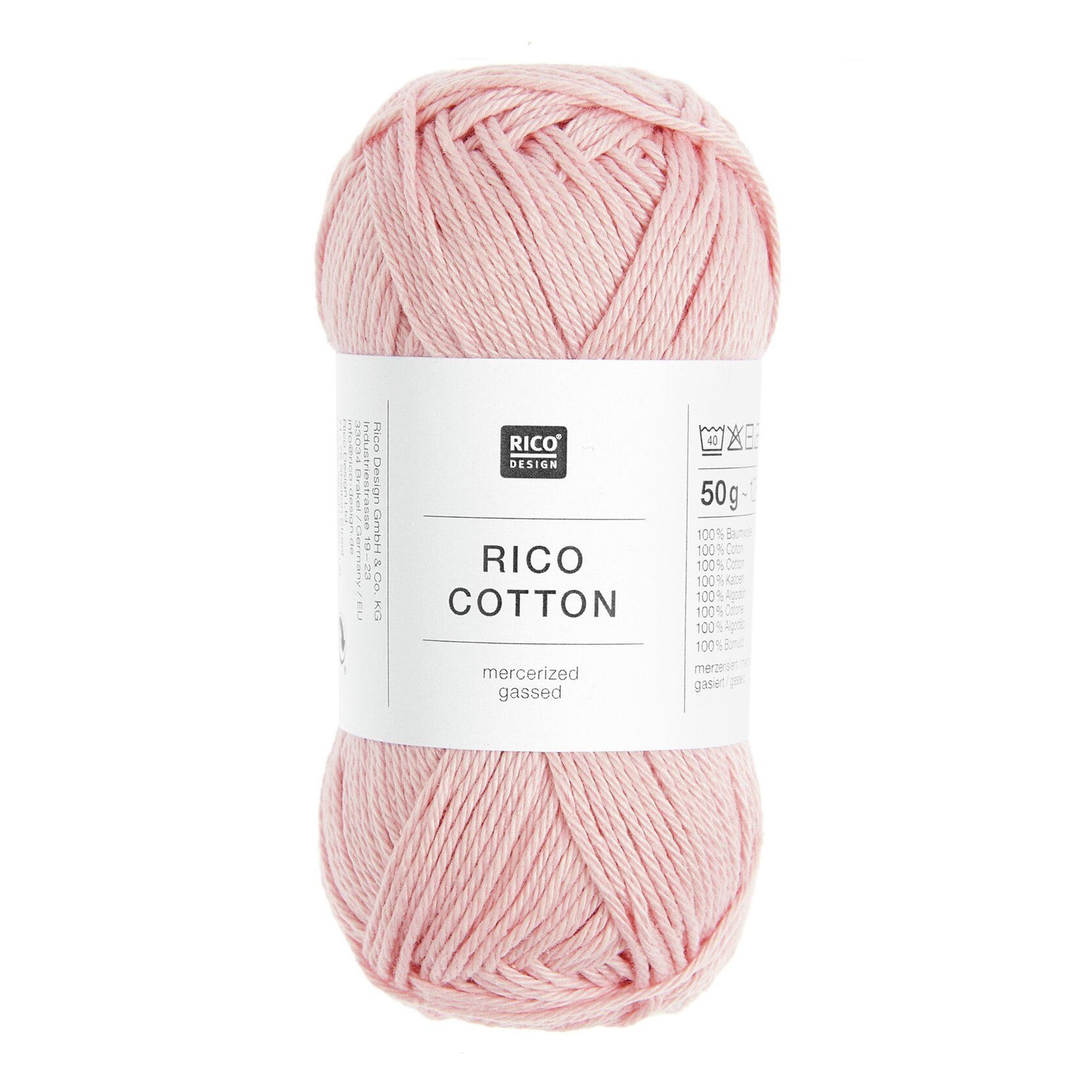 Pelote de Cotton de Rico Design coloris 305 Rose Pâle