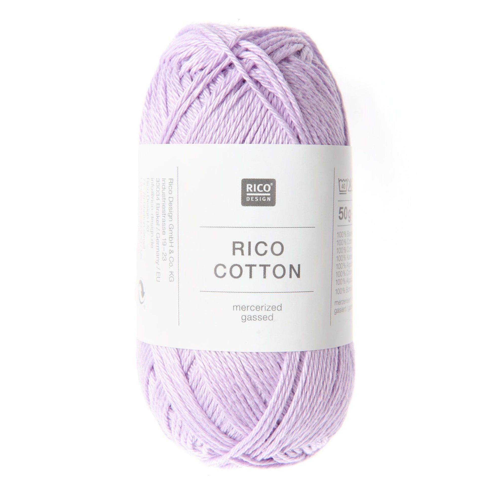 Pelote de Cotton de Rico Design coloris 401 Lilas