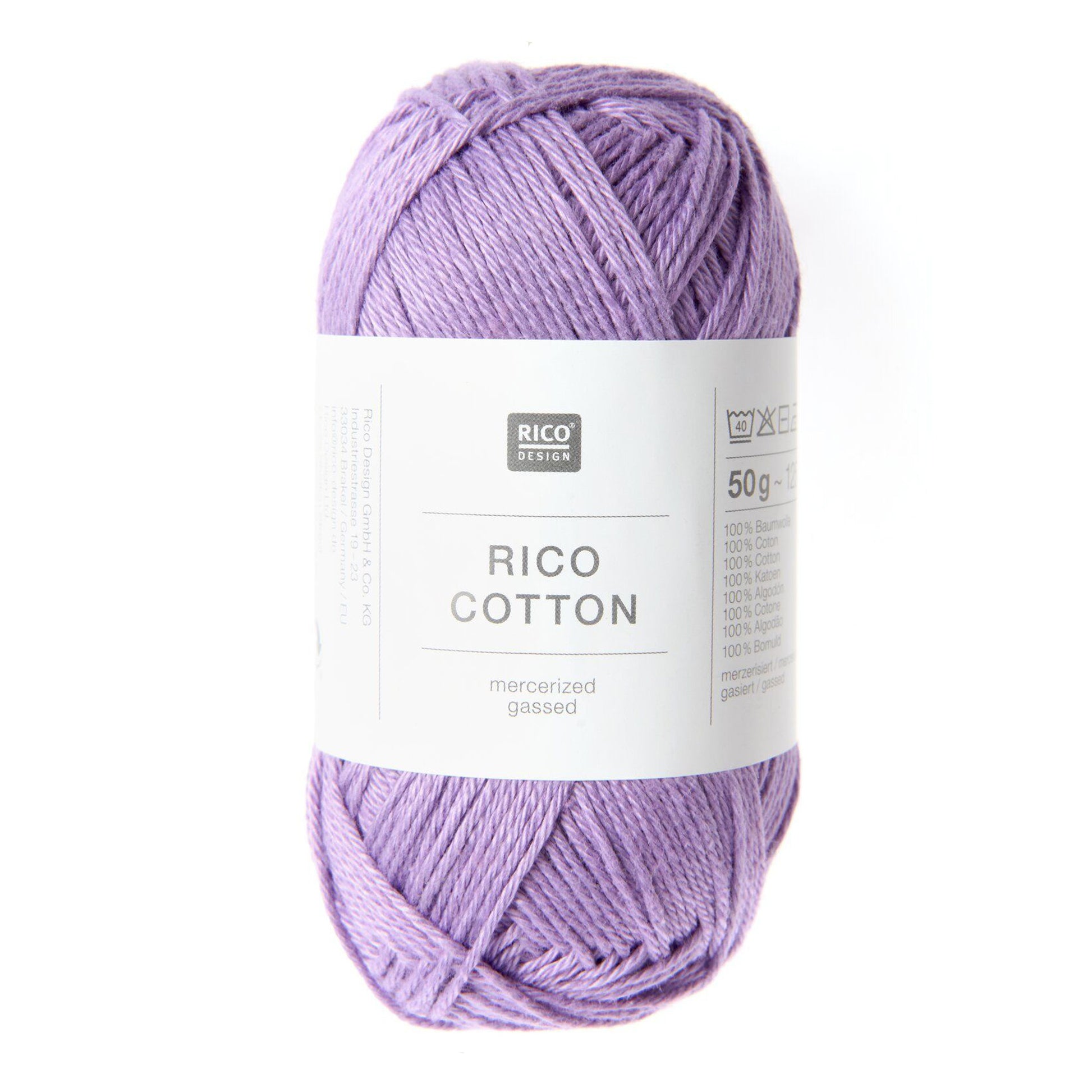 Pelote de Cotton de Rico Design coloris 402 Lilas Foncé
