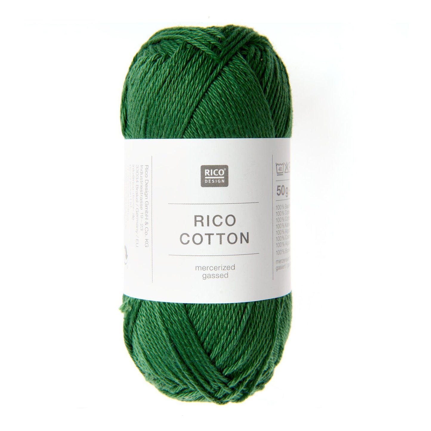 Pelote de Cotton de Rico Design coloris 600 Vert Sapin