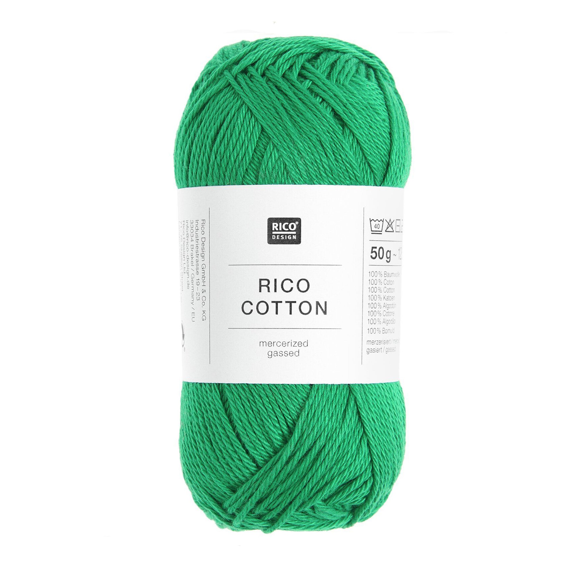 Pelote de Cotton de Rico Design coloris 601 Vert