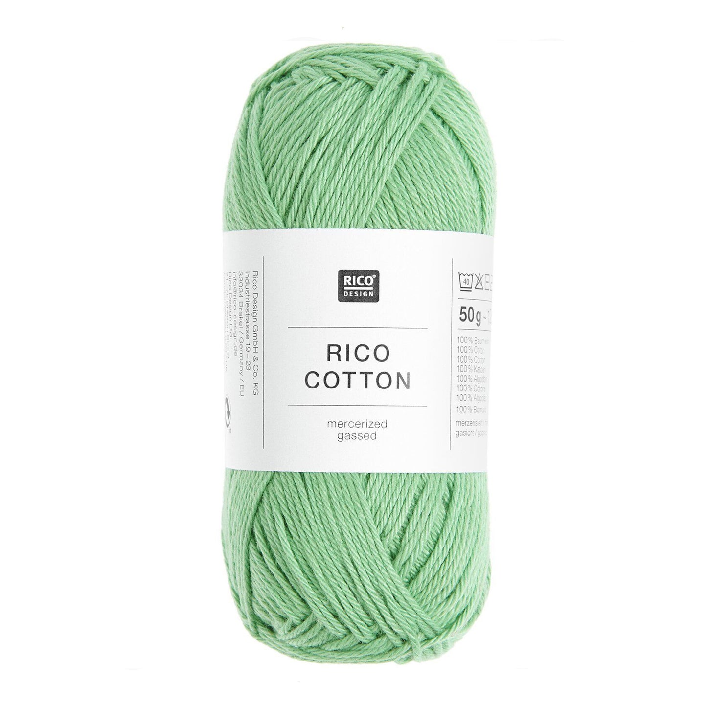 Pelote de Cotton de Rico Design coloris 603 Eucalyptus