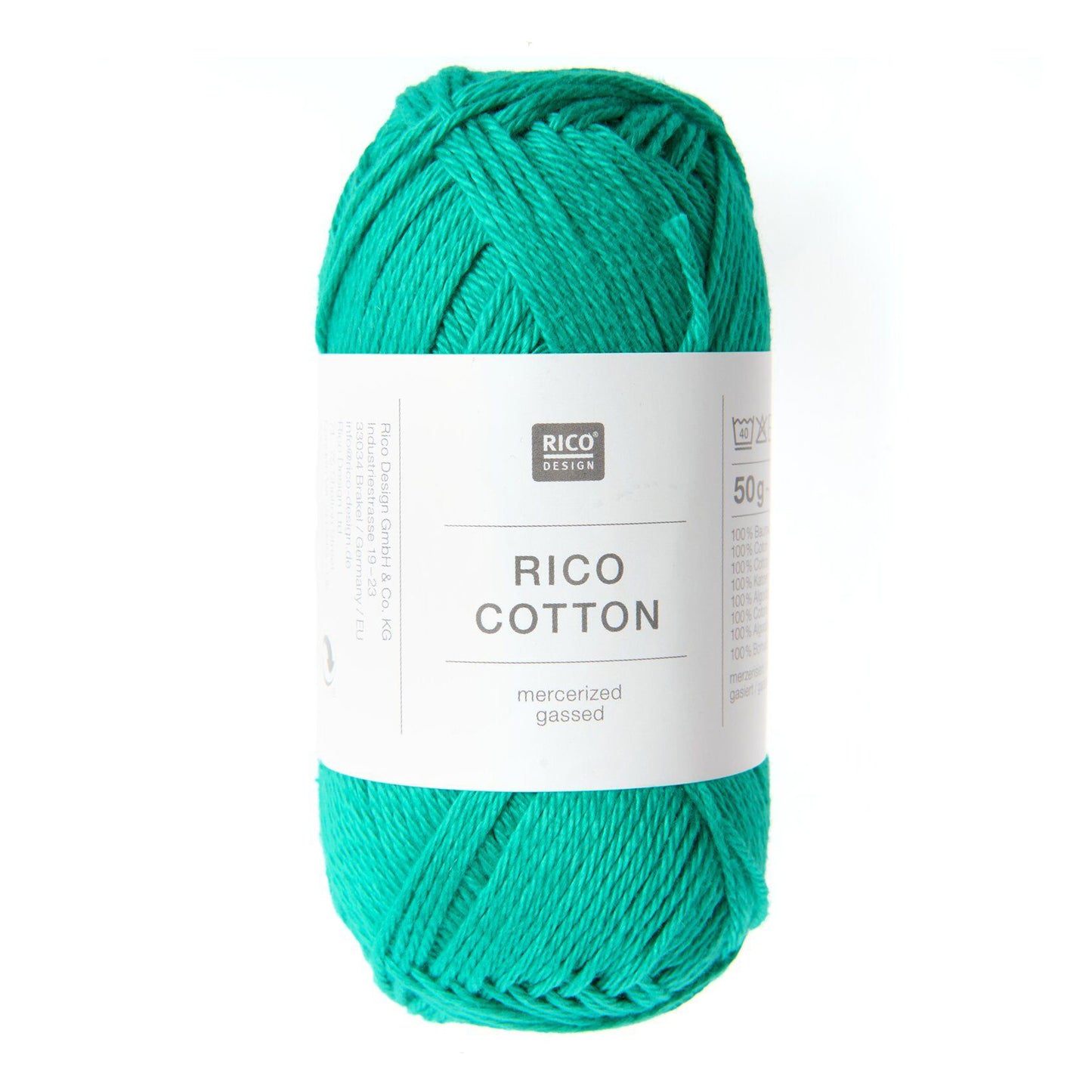 Pelote de Cotton de Rico Design coloris 605 Emeraude