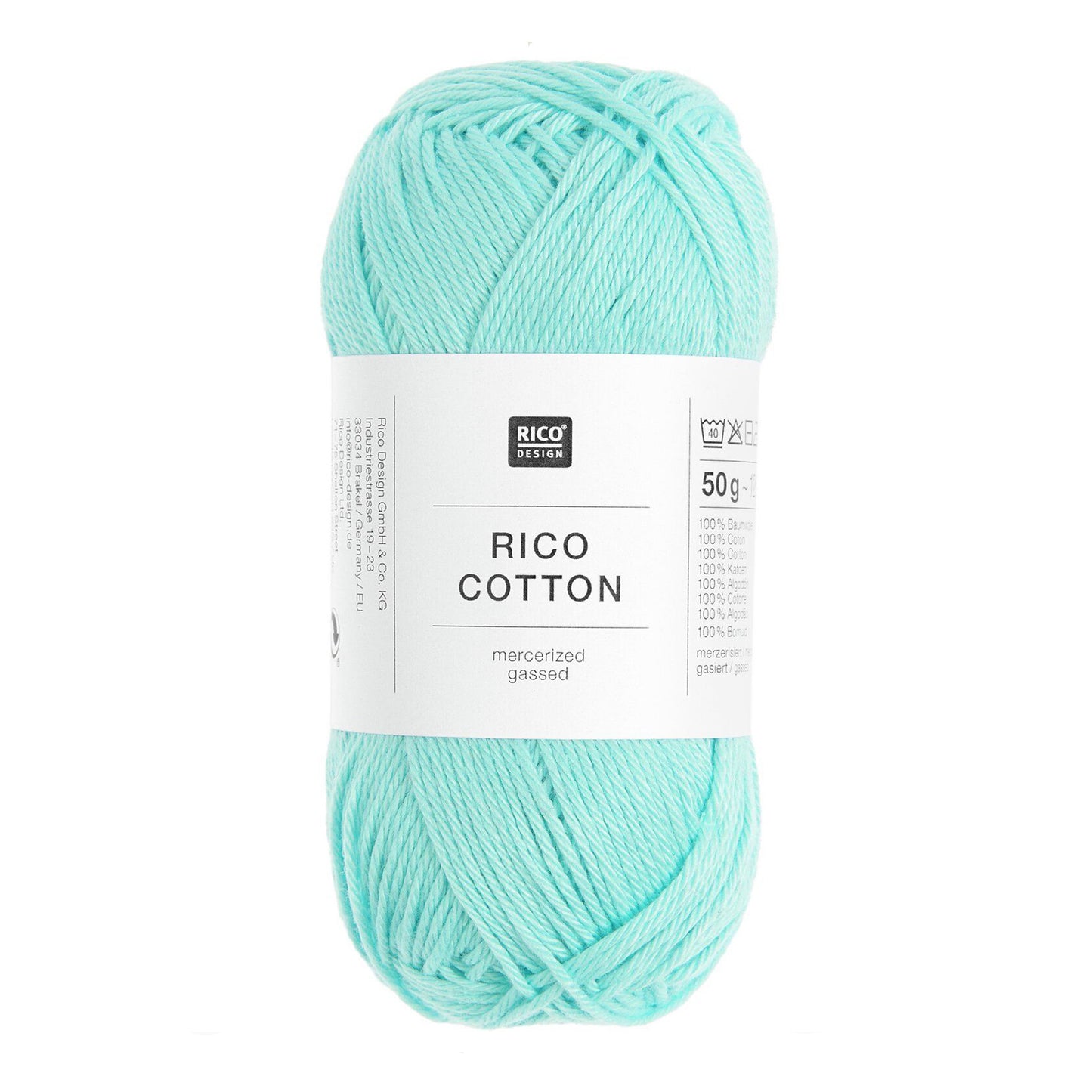 Pelote de Cotton de Rico Design coloris 606 Aqua