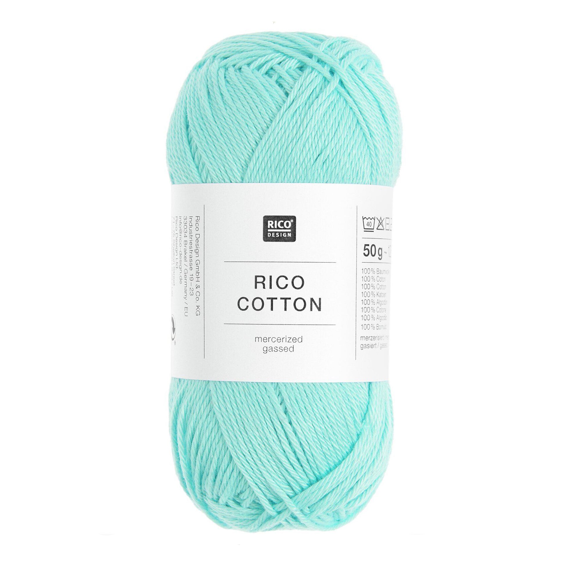 Pelote de Cotton de Rico Design coloris 606 Aqua