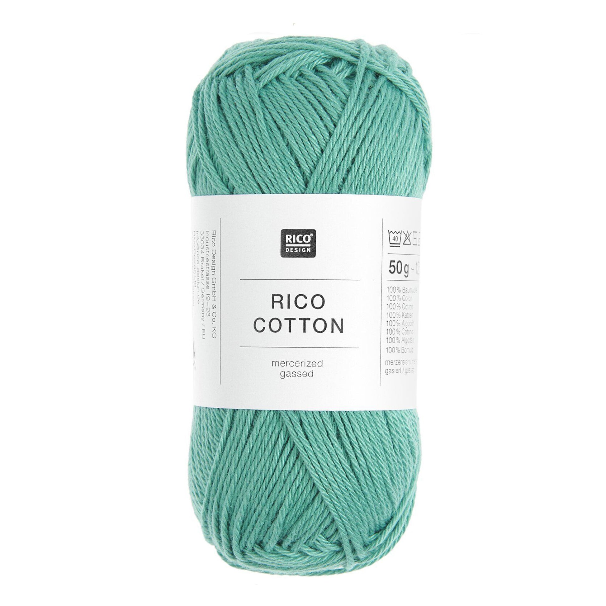 Pelote de Cotton de Rico Design coloris 608 Pétrole