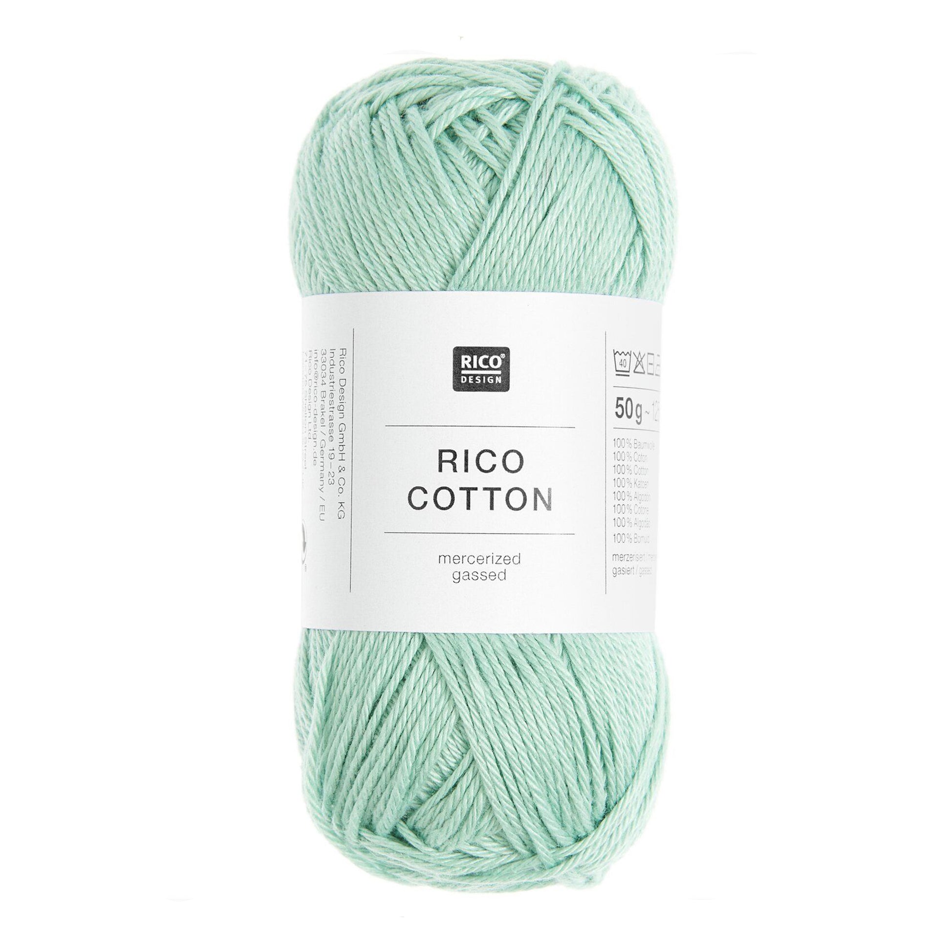 Pelote de Cotton de Rico Design coloris 700 Menthe