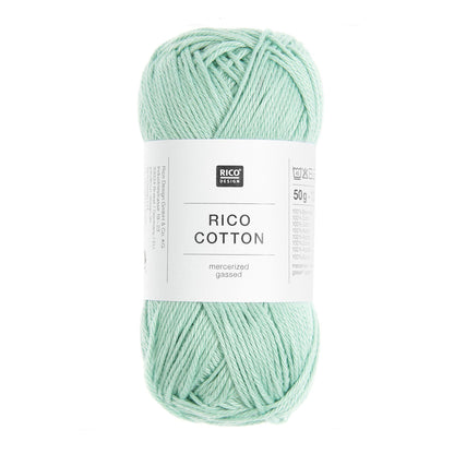 Pelote de Cotton de Rico Design coloris 700 Menthe